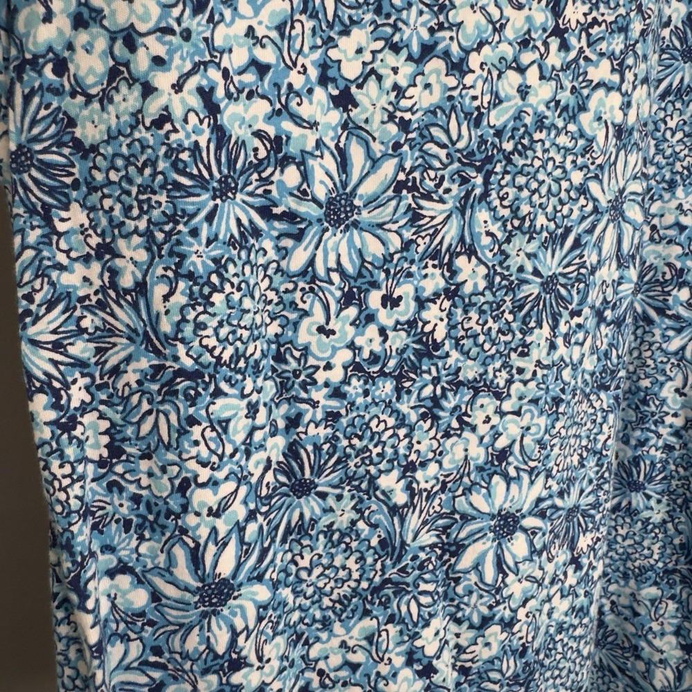Lilly Pulitzer Girls Mini Belden Dress Size L Cumulus Blue Blooming Together - Picture 7 of 8
